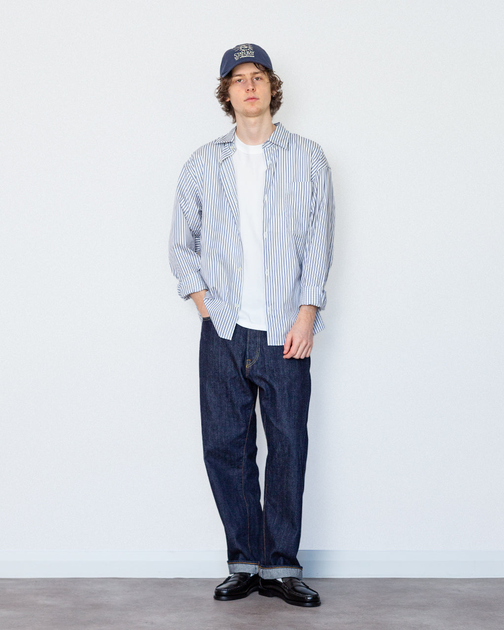 Anrvolund Stripe Shirt - Dark Navy Stripe