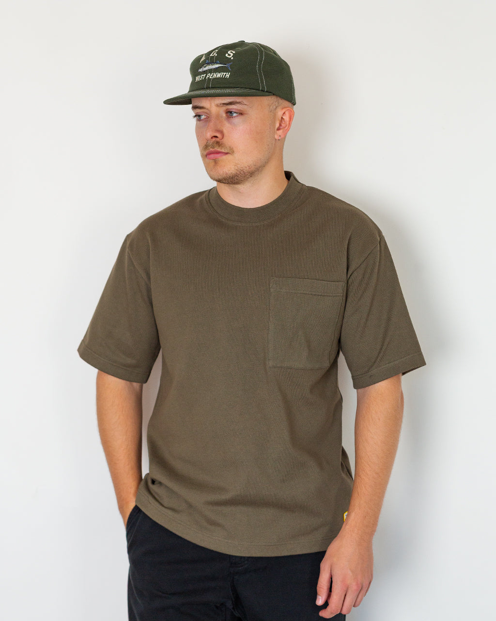Heavy S/S Slub T-Shirt - Olive