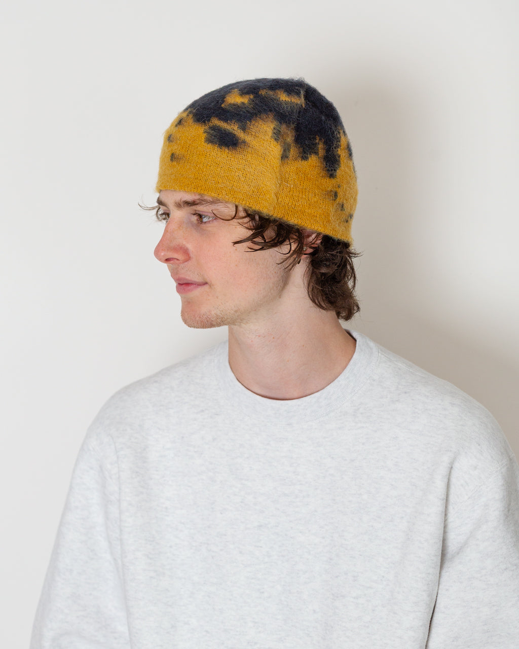 Mohair Splatter Beanie - Safron