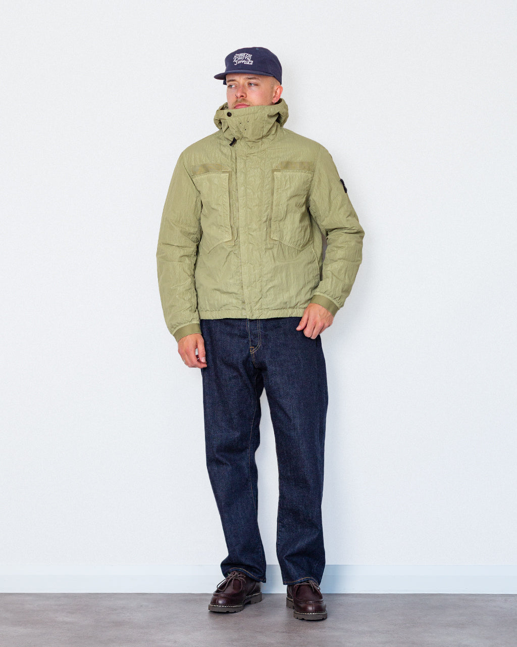 Warp Rib Nylon-TC Short Parka - Laurel Green V005N