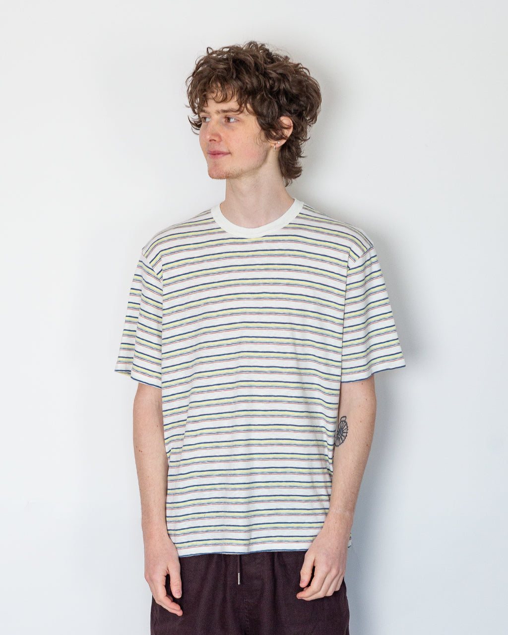 Multi Stripe Tee - Ecru Paradiso Stripe