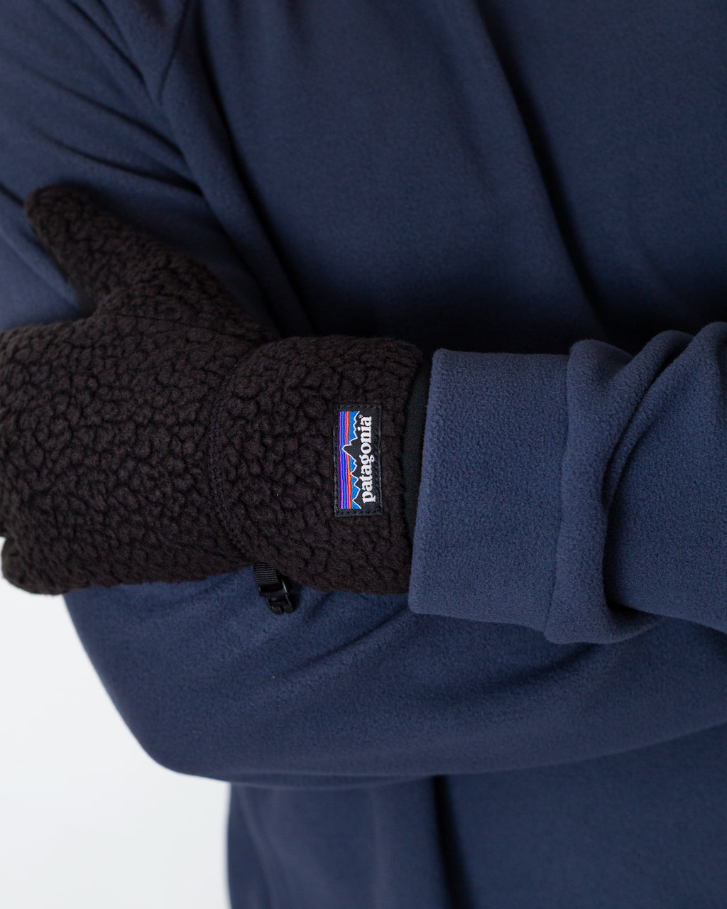 Retro Pile Gloves - Black