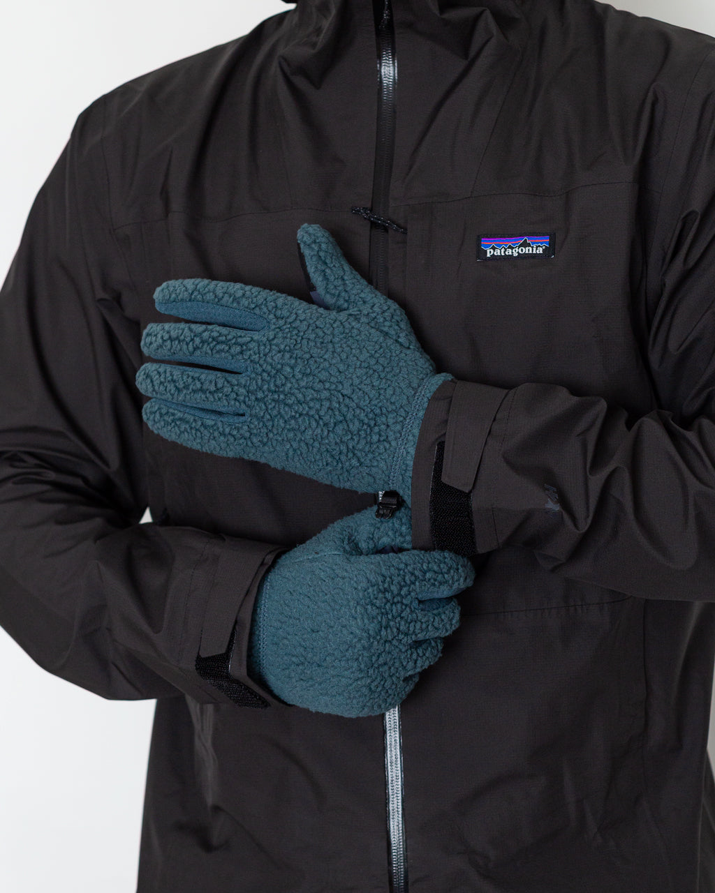 Retro Pile Gloves - Summit Blue