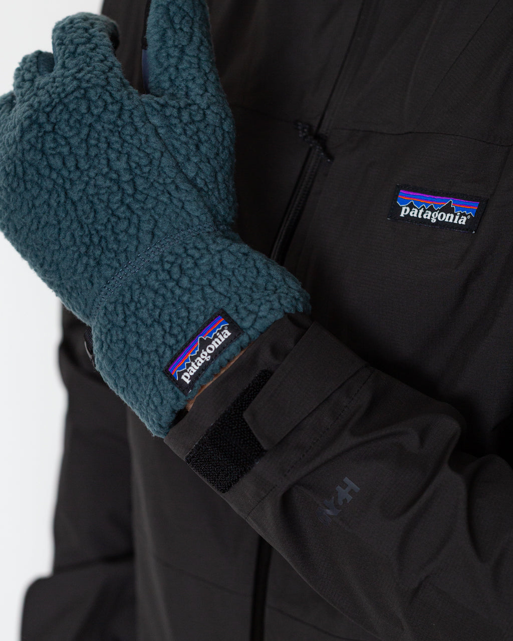 Retro Pile Gloves - Summit Blue