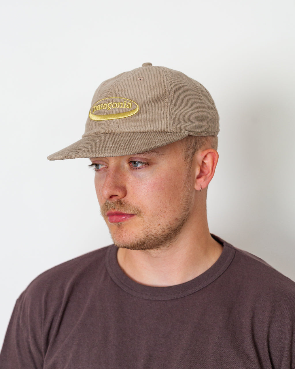 96 Oval Logo Cord Cap - Seabird Grey