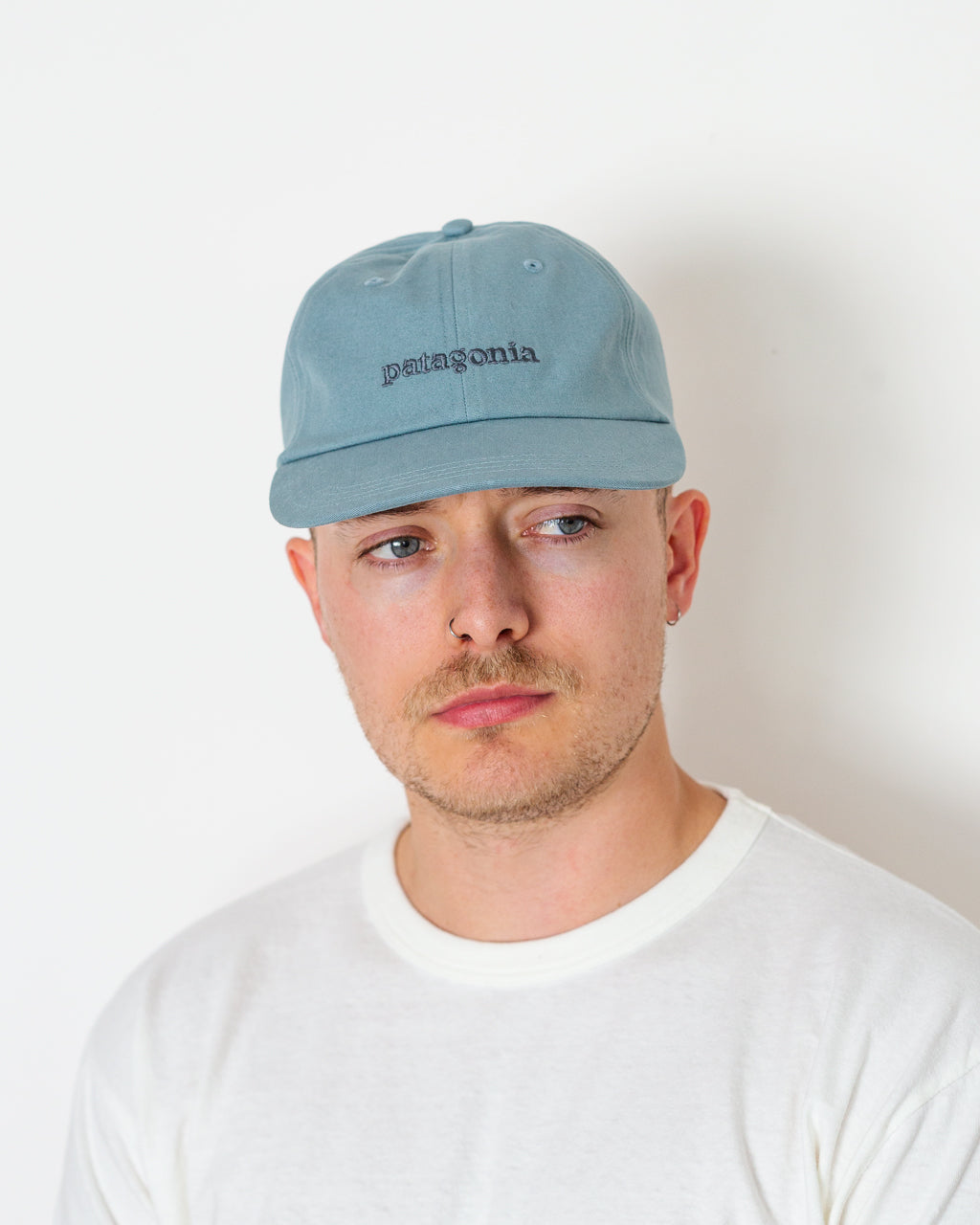 Graphic Trad Cap - Text Logo Blue Sage