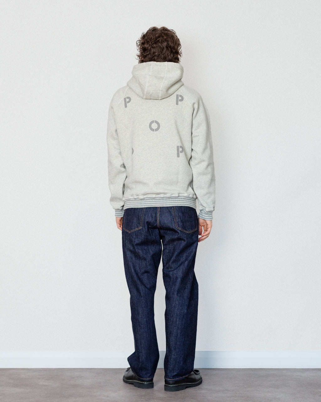 Logo Hooded Sweat - Heather Off White