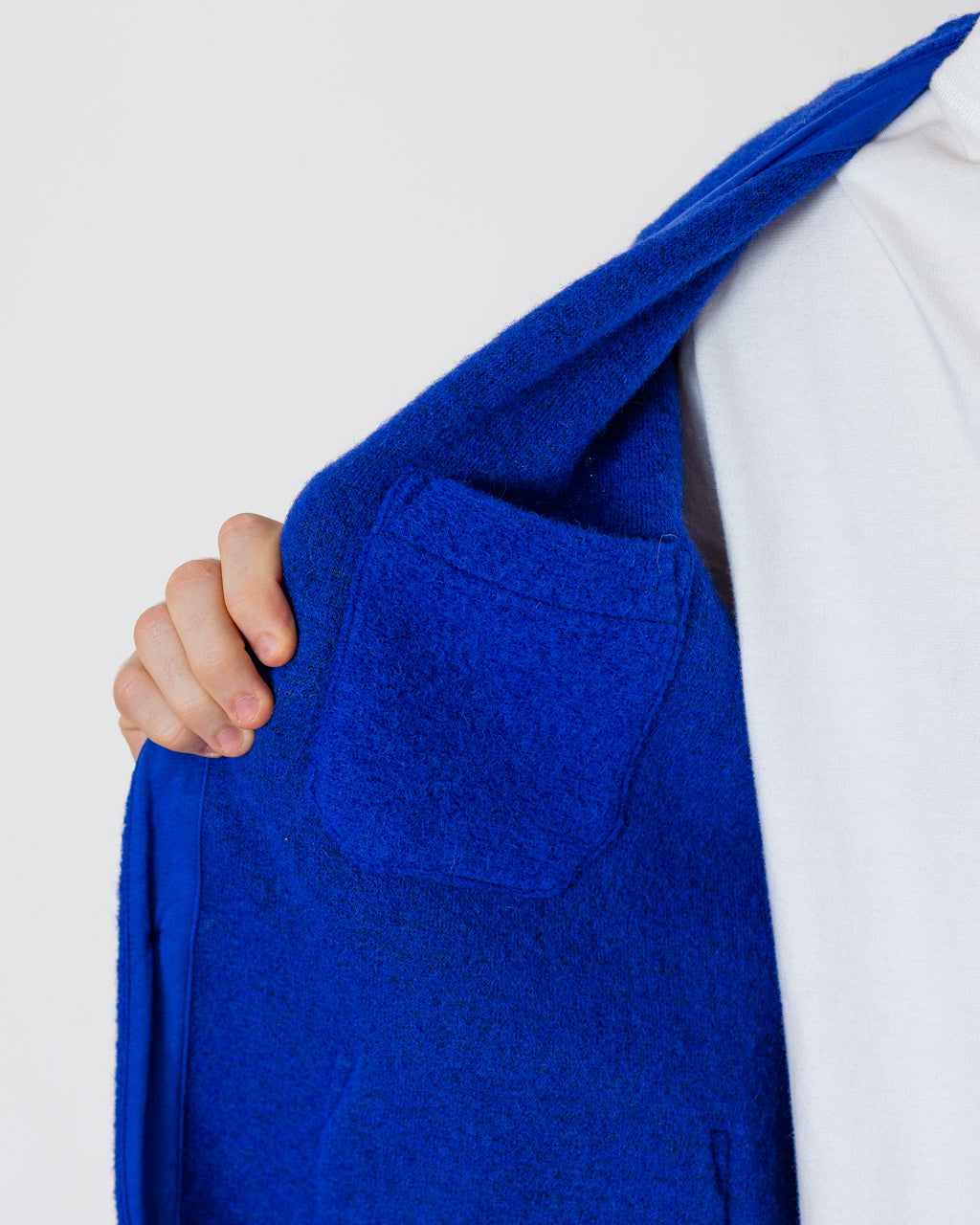 Wool Fleece Cardigan - Blue