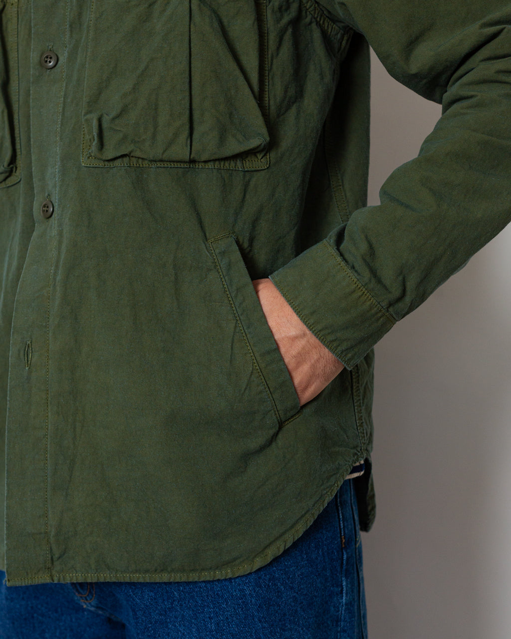 High Density Work Shirt Jacket - Olive