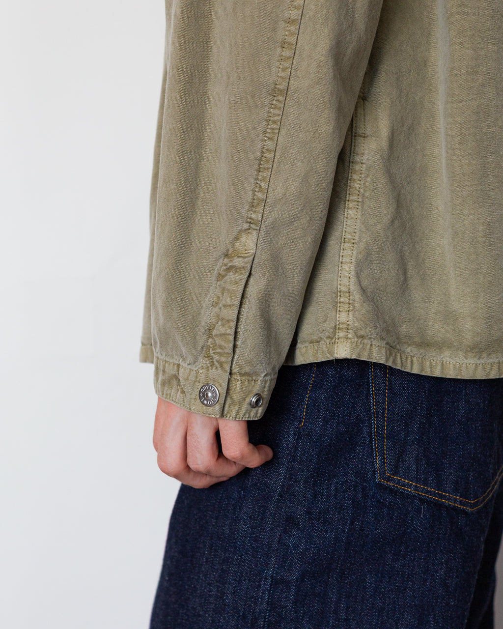 Mineral Dyed Panama Cotton Shirt - Military Green V005G