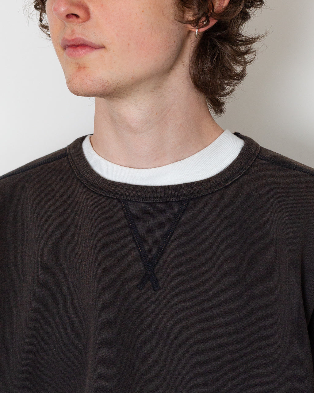 Fish Eye Crewneck Sweat - Washed Black