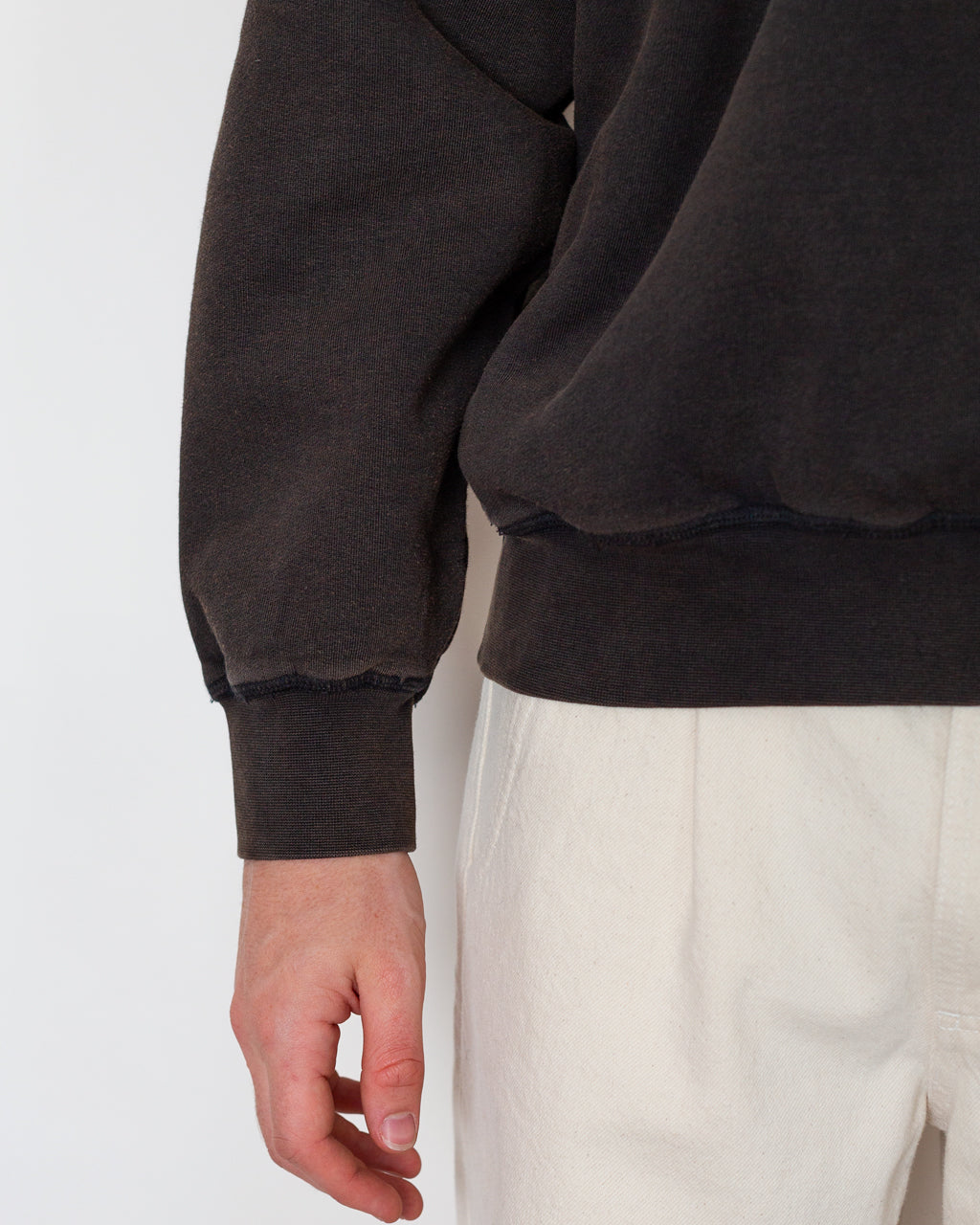 Fish Eye Crewneck Sweat - Washed Black