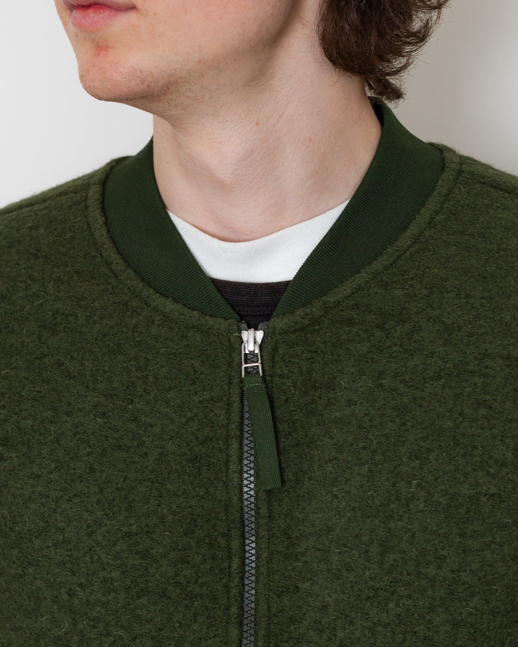 Wool Fleece Waistcoat - Olive