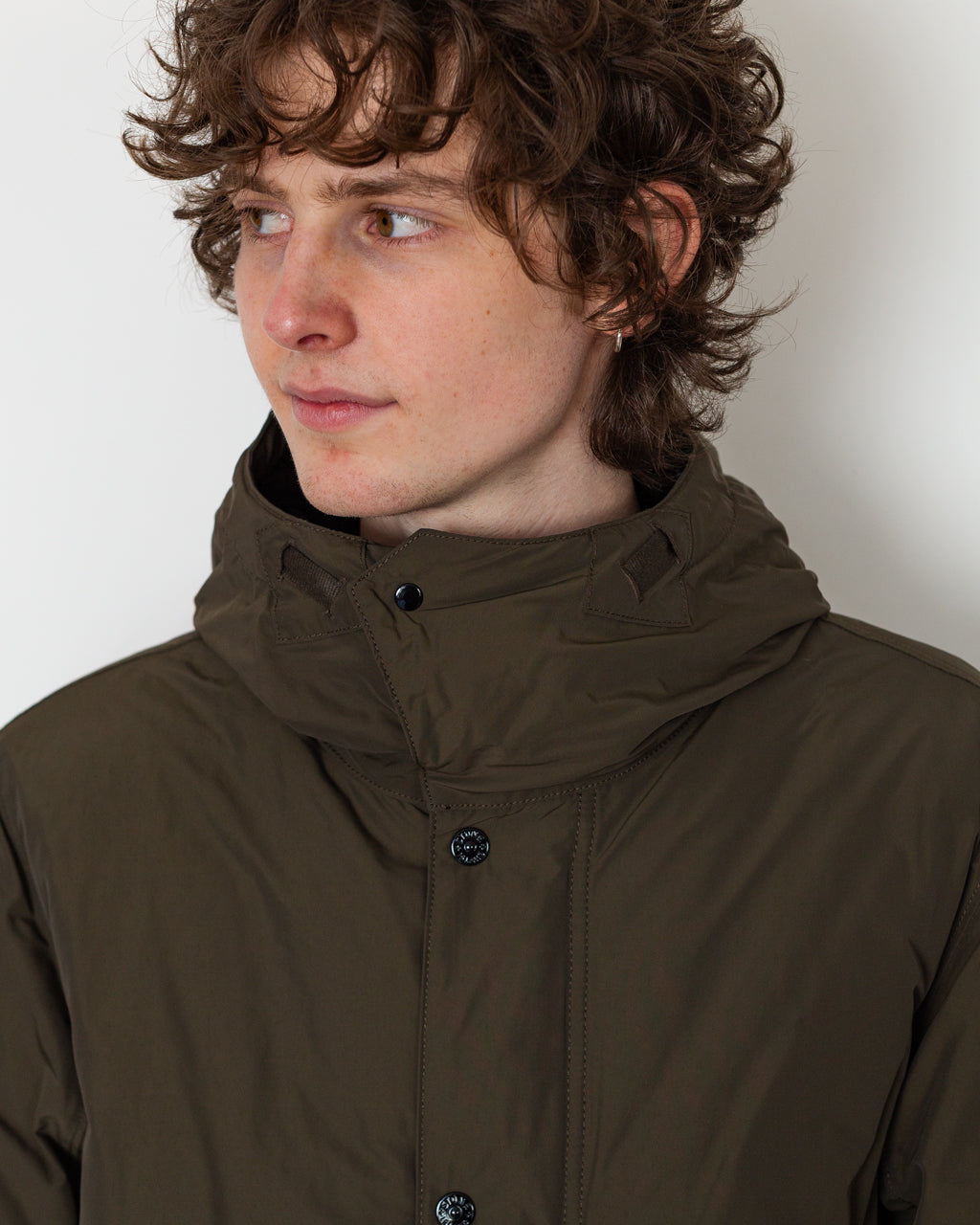 Micro Twill Long Parka - Coal Grey V0078