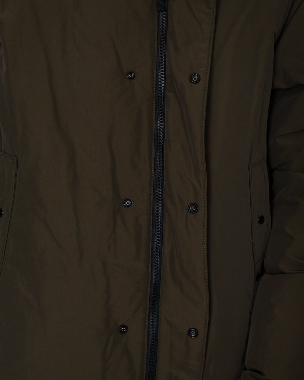 Micro Twill Long Parka - Coal Grey V0078