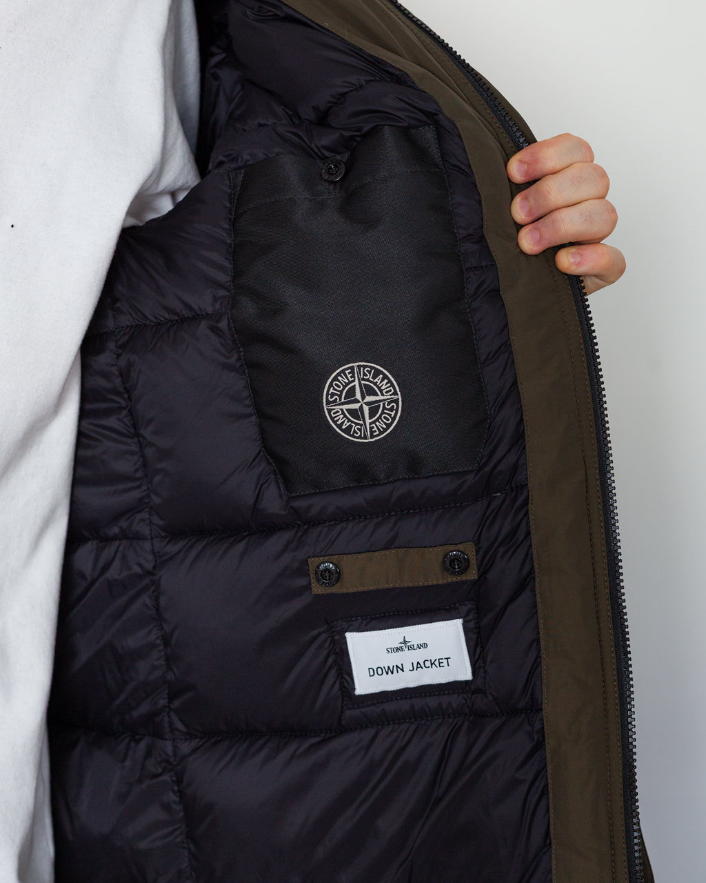 Micro Twill Long Parka - Coal Grey V0078