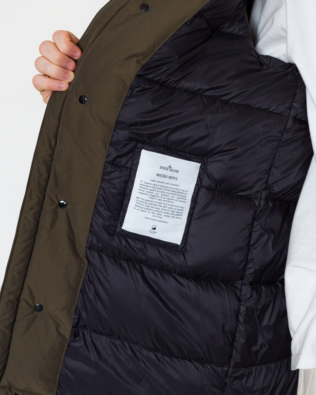 Micro Twill Long Parka - Coal Grey V0078