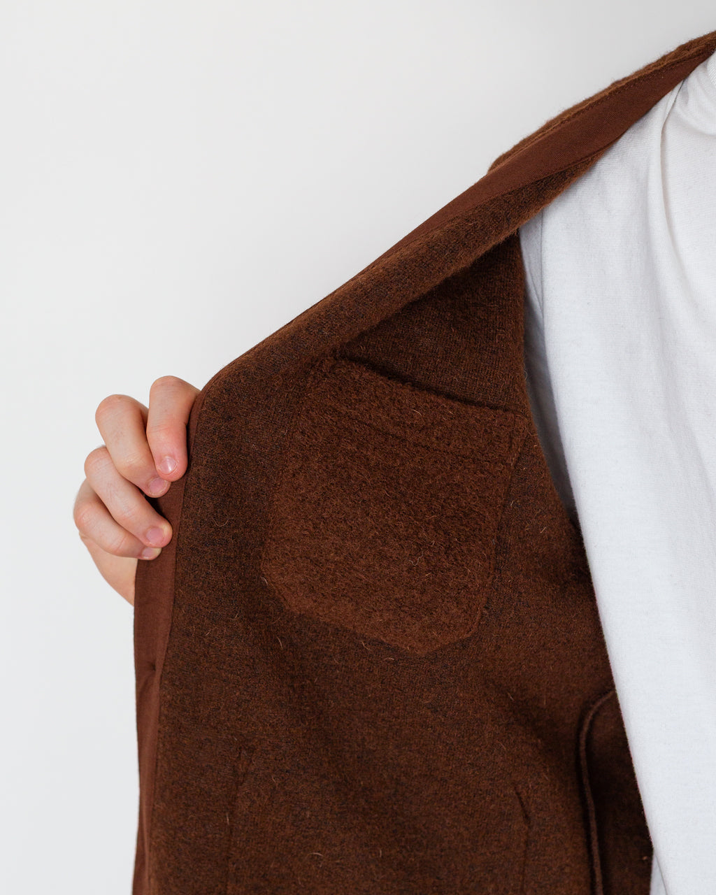 Wool Fleece Cardigan - Cacao