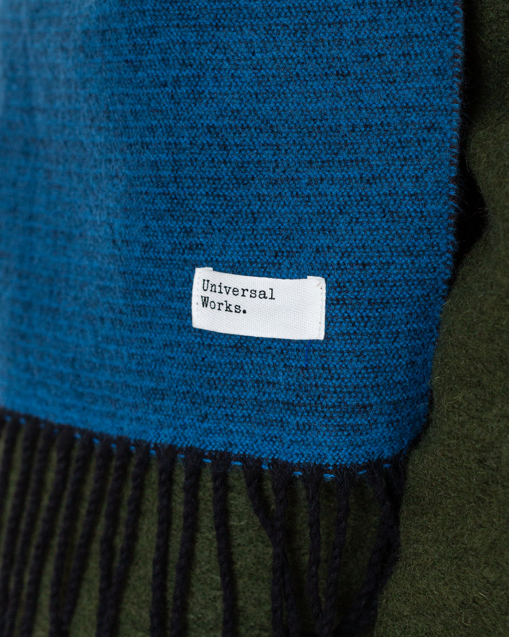 Double Sided Scarf - Blue/Brown