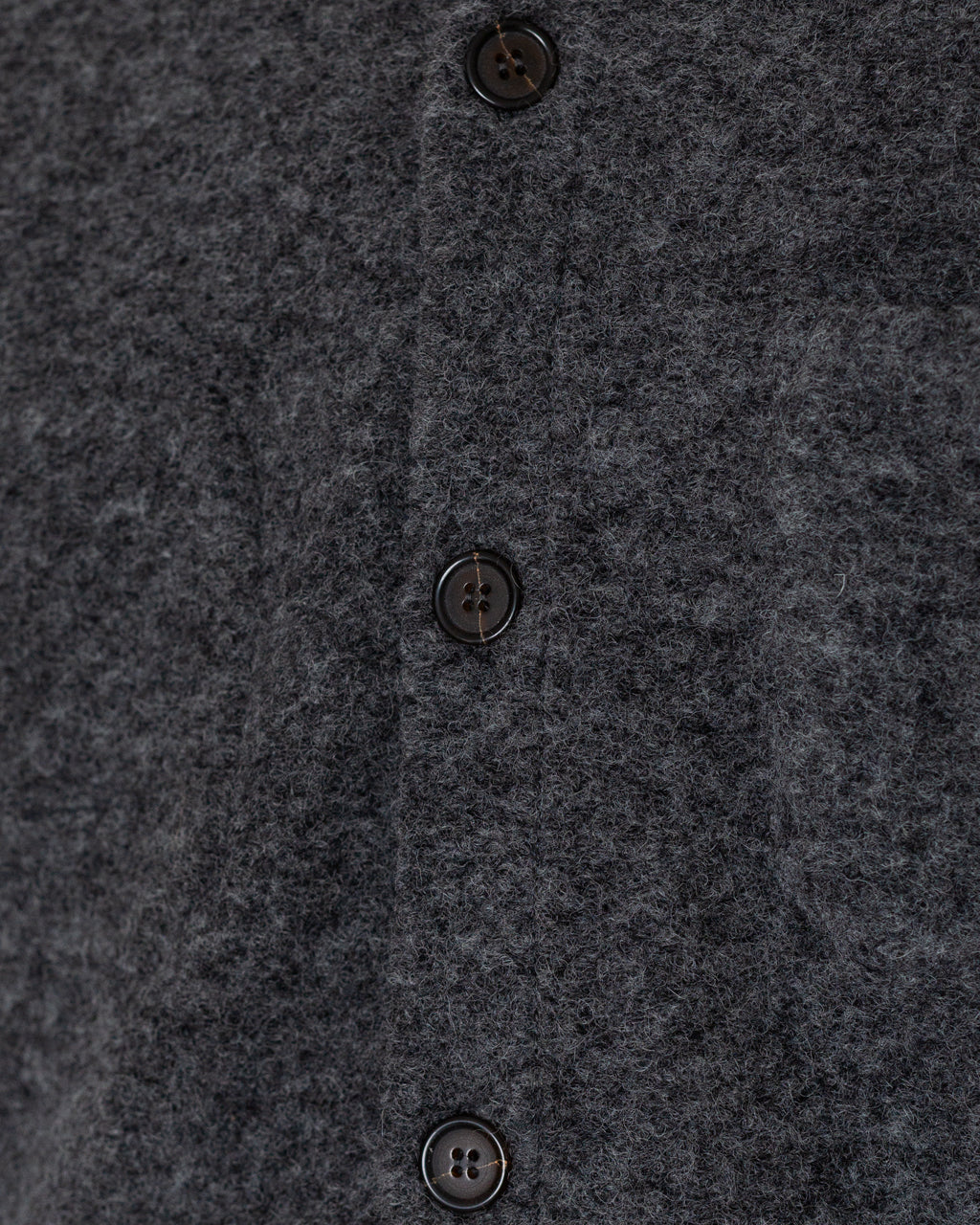 Wool Fleece Cardigan - Grey Marl