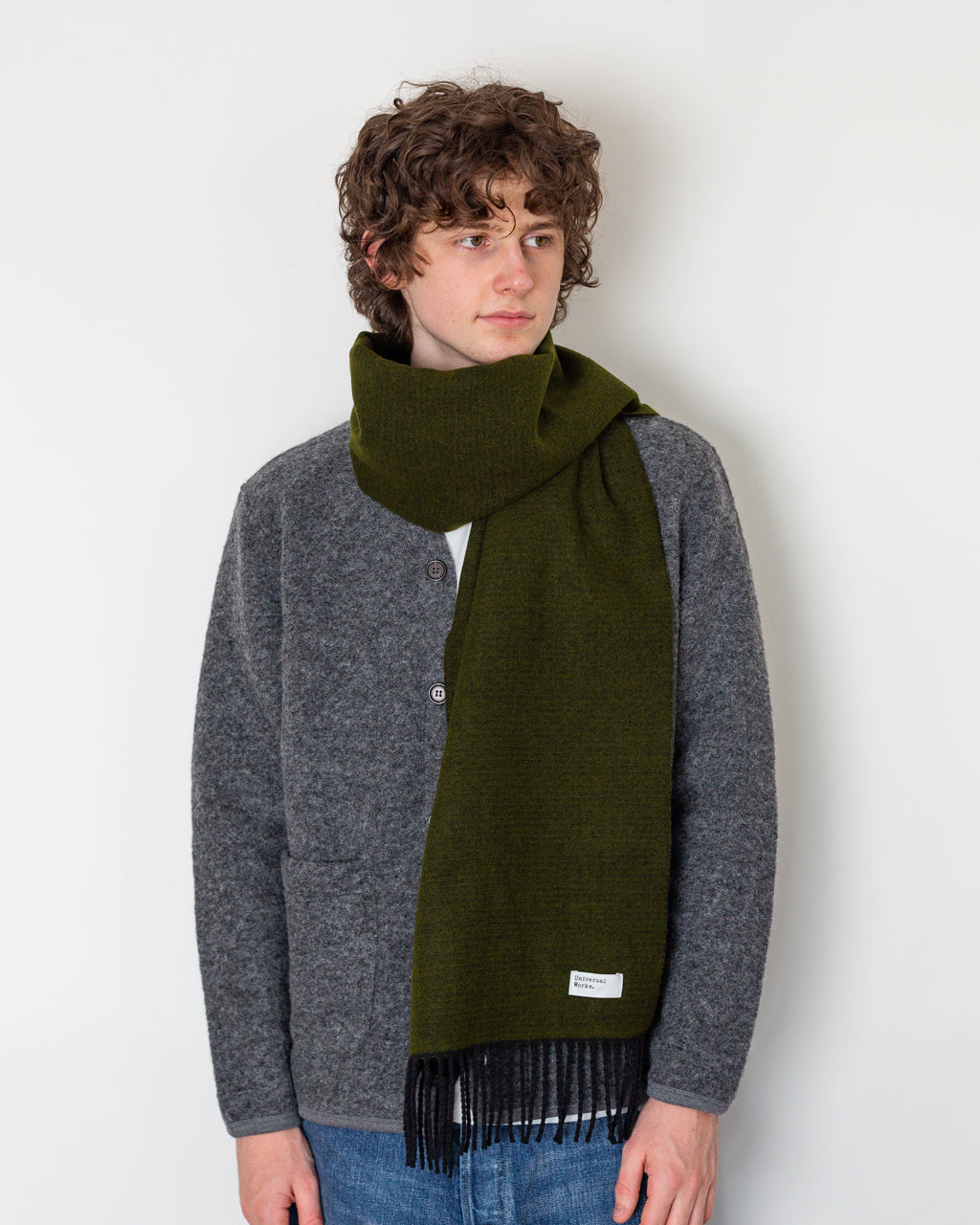 Double Sided Scarf - Green/Black