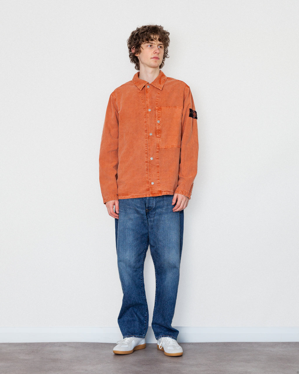 Mineral Dyed Panama Cotton Shirt - Brick Red V0015