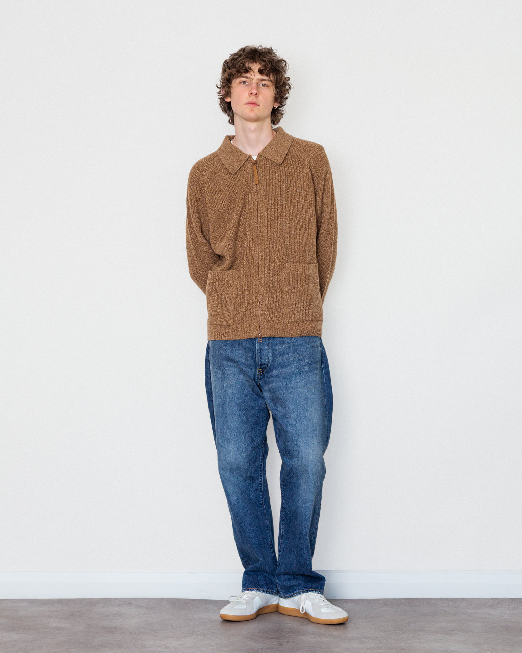 Zip Cardigan - Tawny