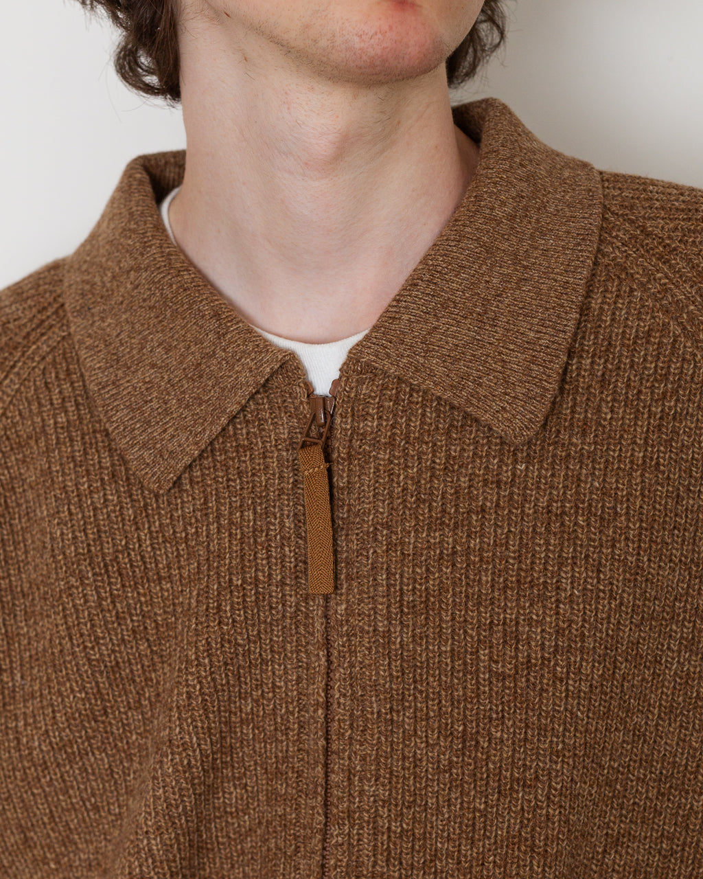 Zip Cardigan - Tawny