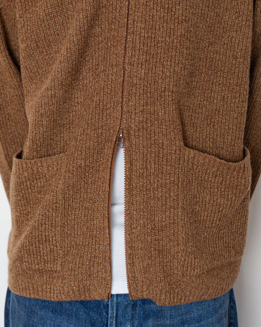 Zip Cardigan - Tawny