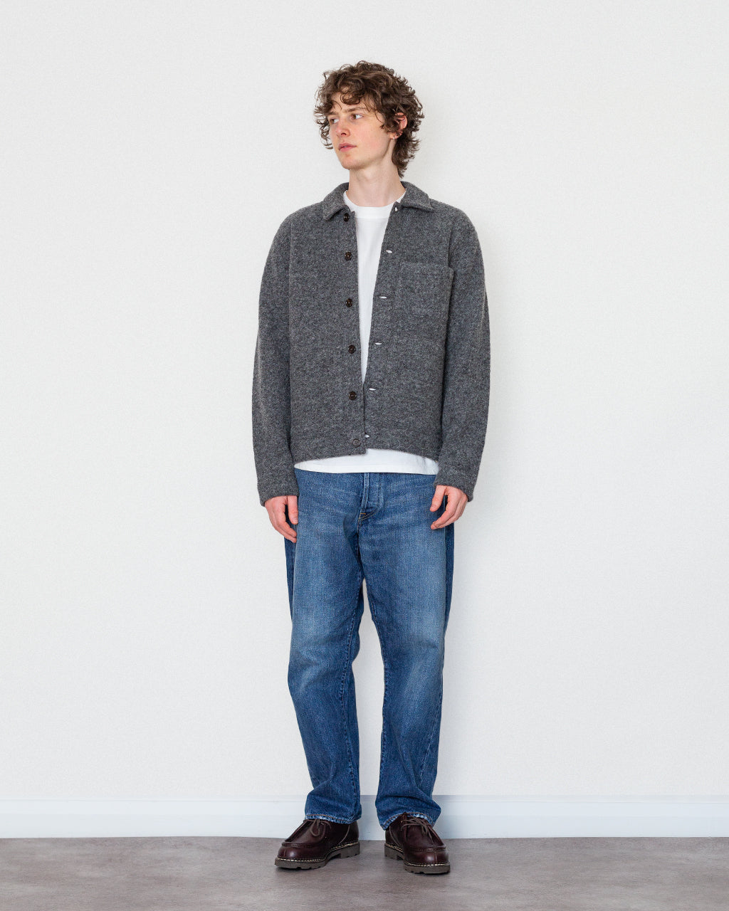 Wool Fleece Uniform Jacket - Grey