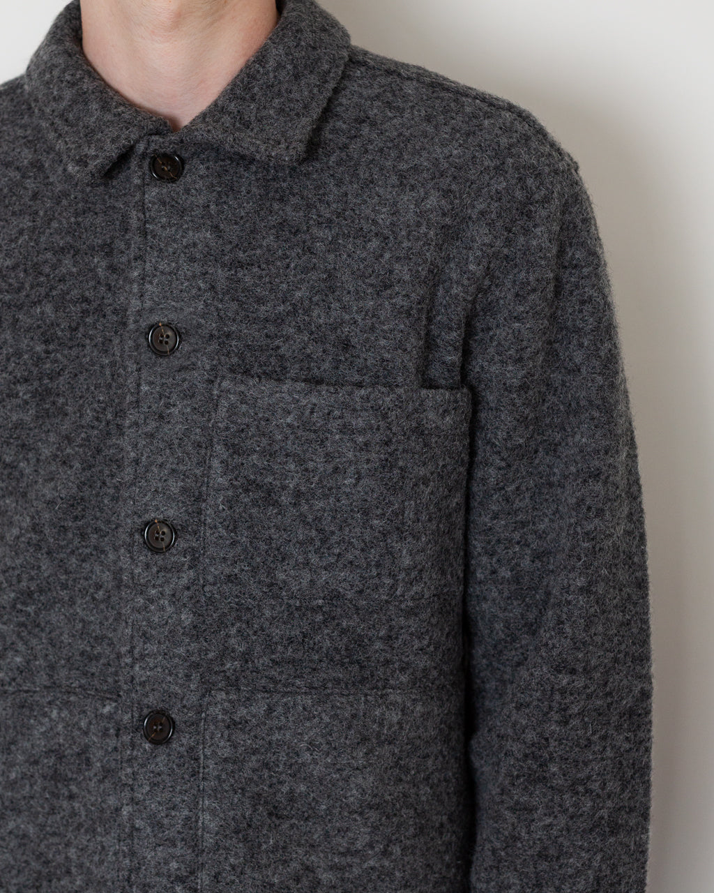 Wool Fleece Uniform Jacket - Grey