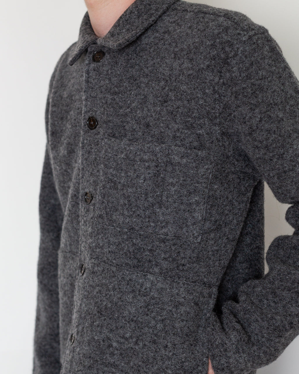 Wool Fleece Uniform Jacket - Grey