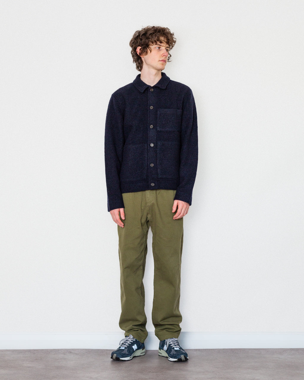 Wool Fleece Uniform Jacket - Navy