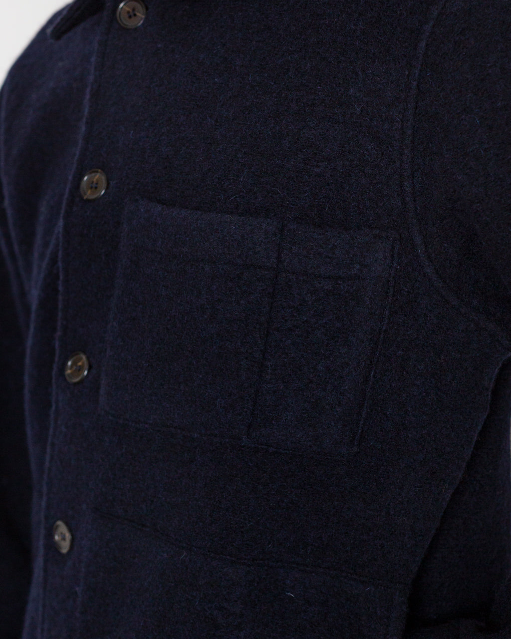 Wool Fleece Uniform Jacket - Navy