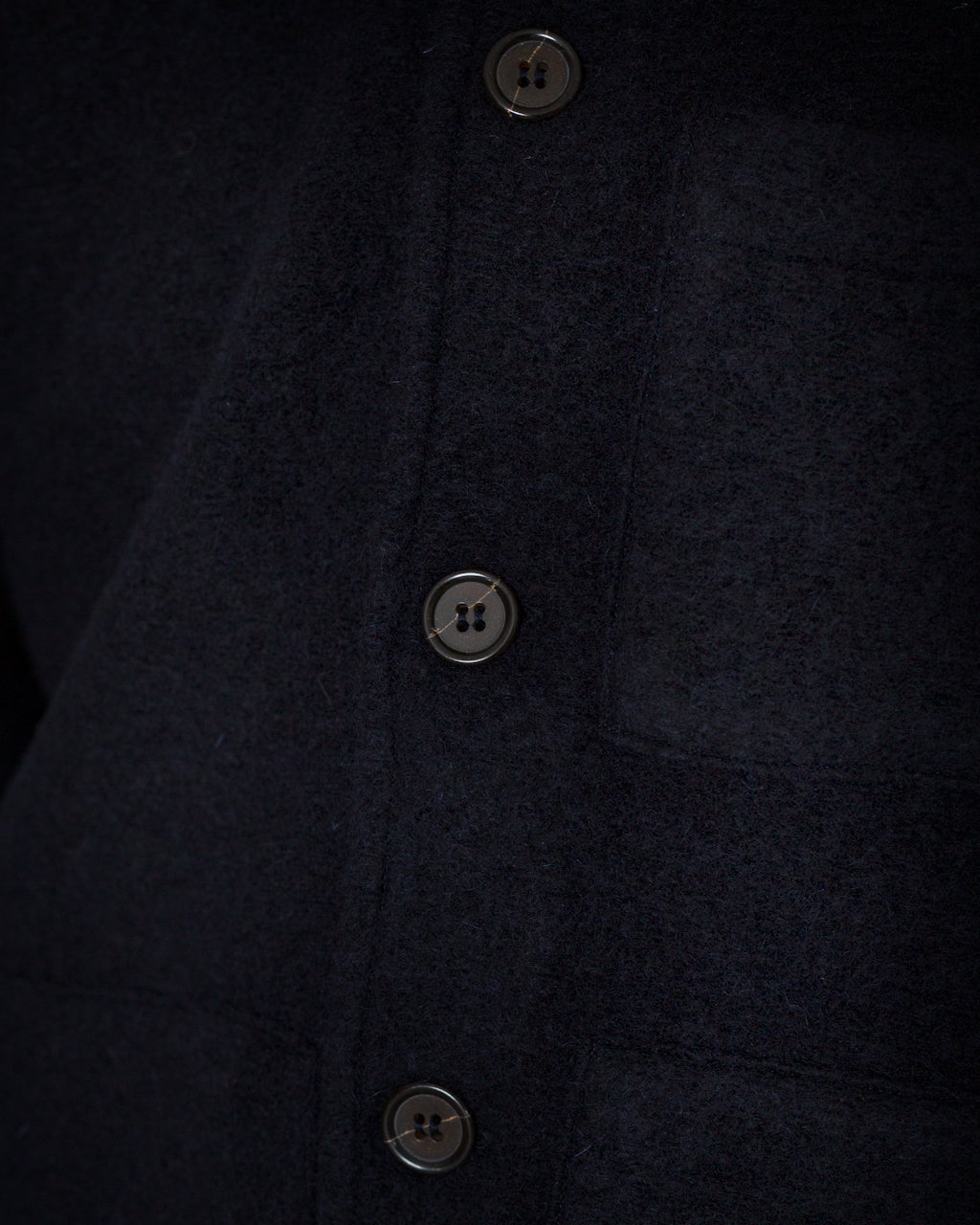 Wool Fleece Uniform Jacket - Navy
