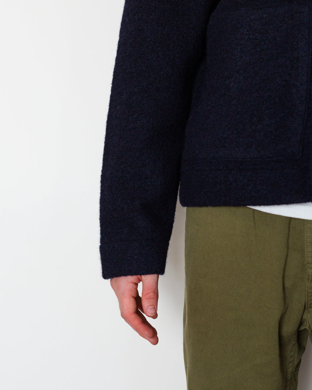 Wool Fleece Uniform Jacket - Navy