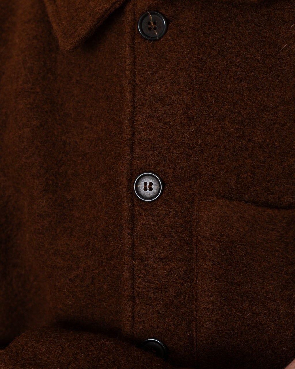 Wool Fleece Uniform Jacket - Cacao