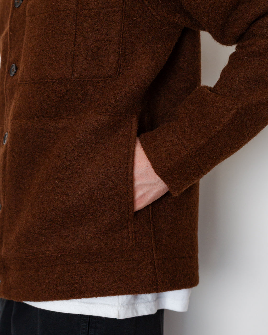 Wool Fleece Uniform Jacket - Cacao