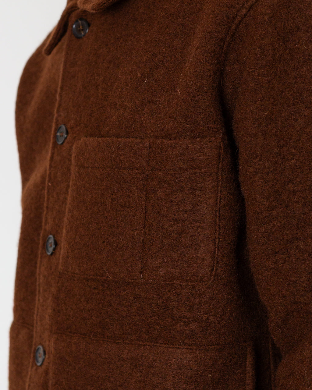 Wool Fleece Uniform Jacket - Cacao