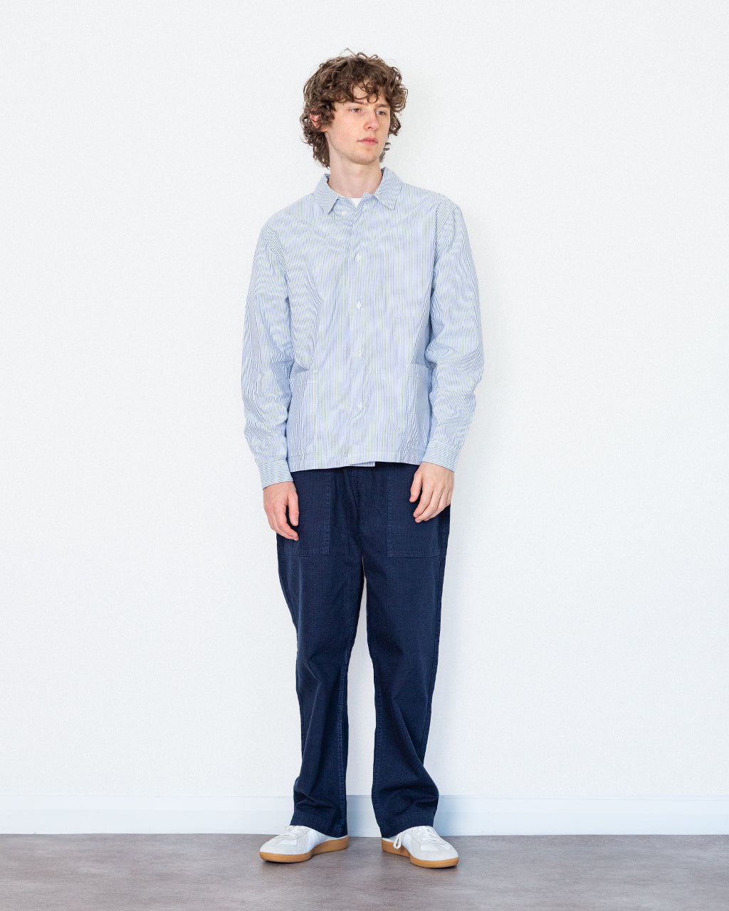 Waiter Shirt - Blue Oxford Stripe