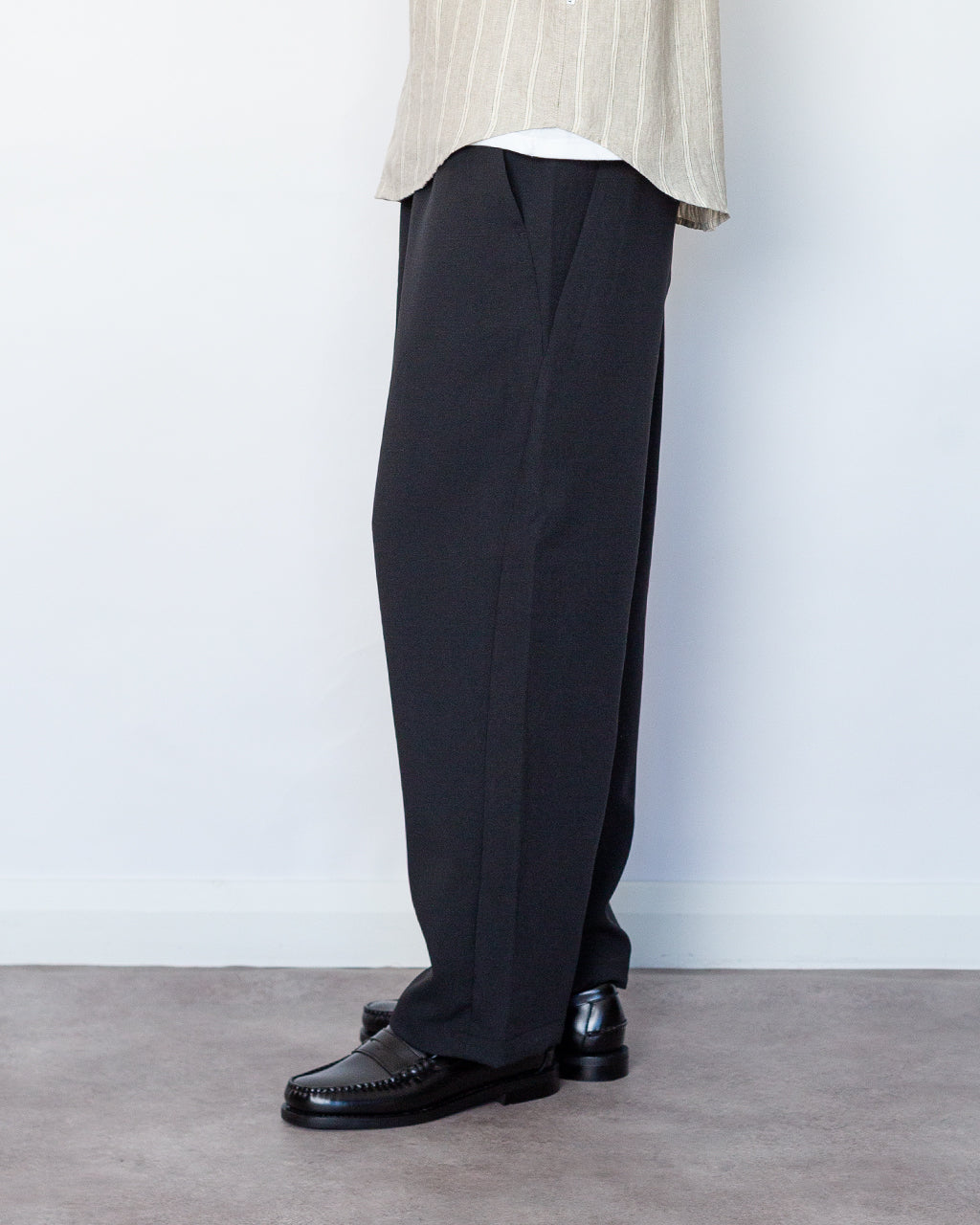 Wide Ankle Easy Pants - Black