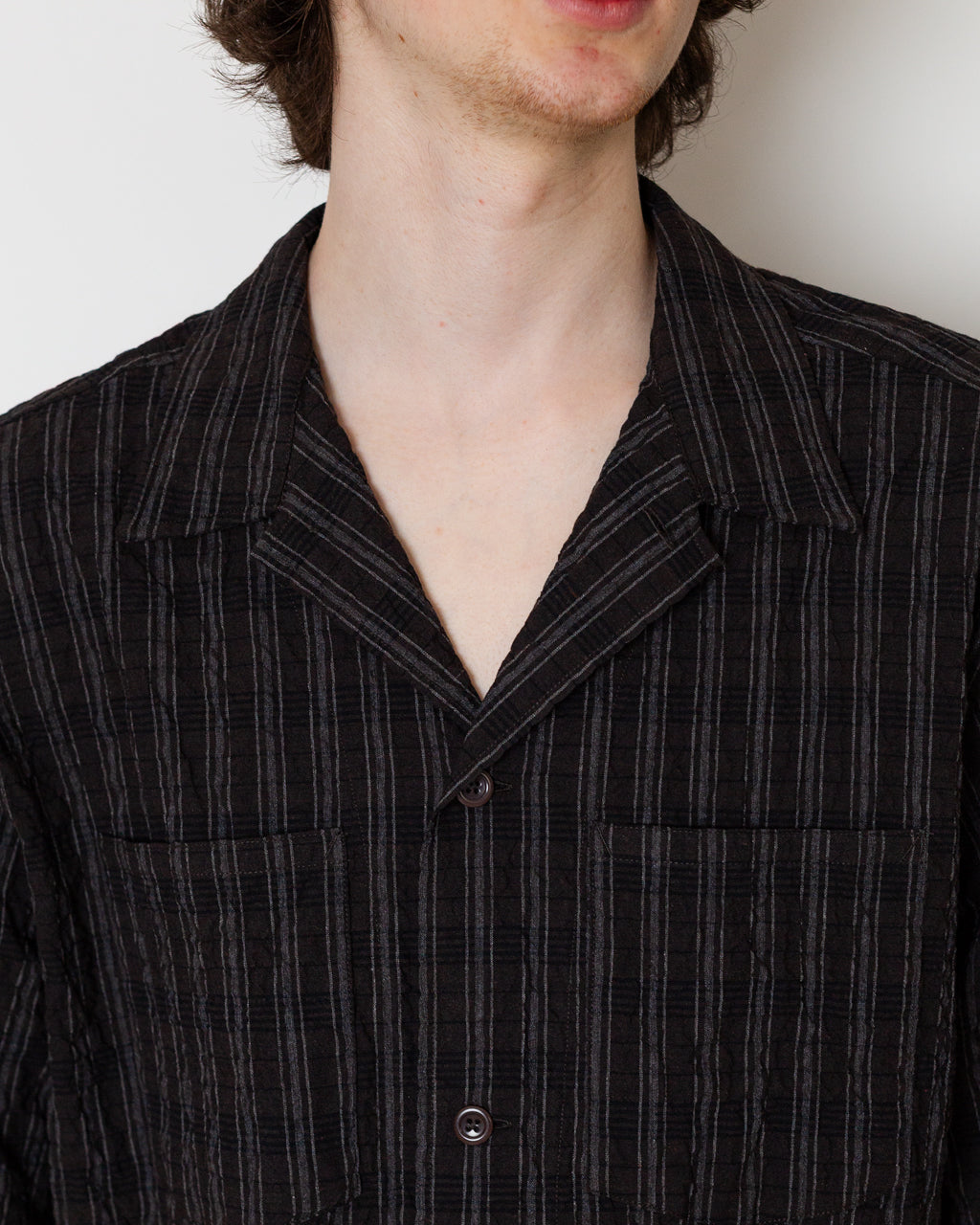 Mols Check SS Camp Shirt - Delicioso Brown