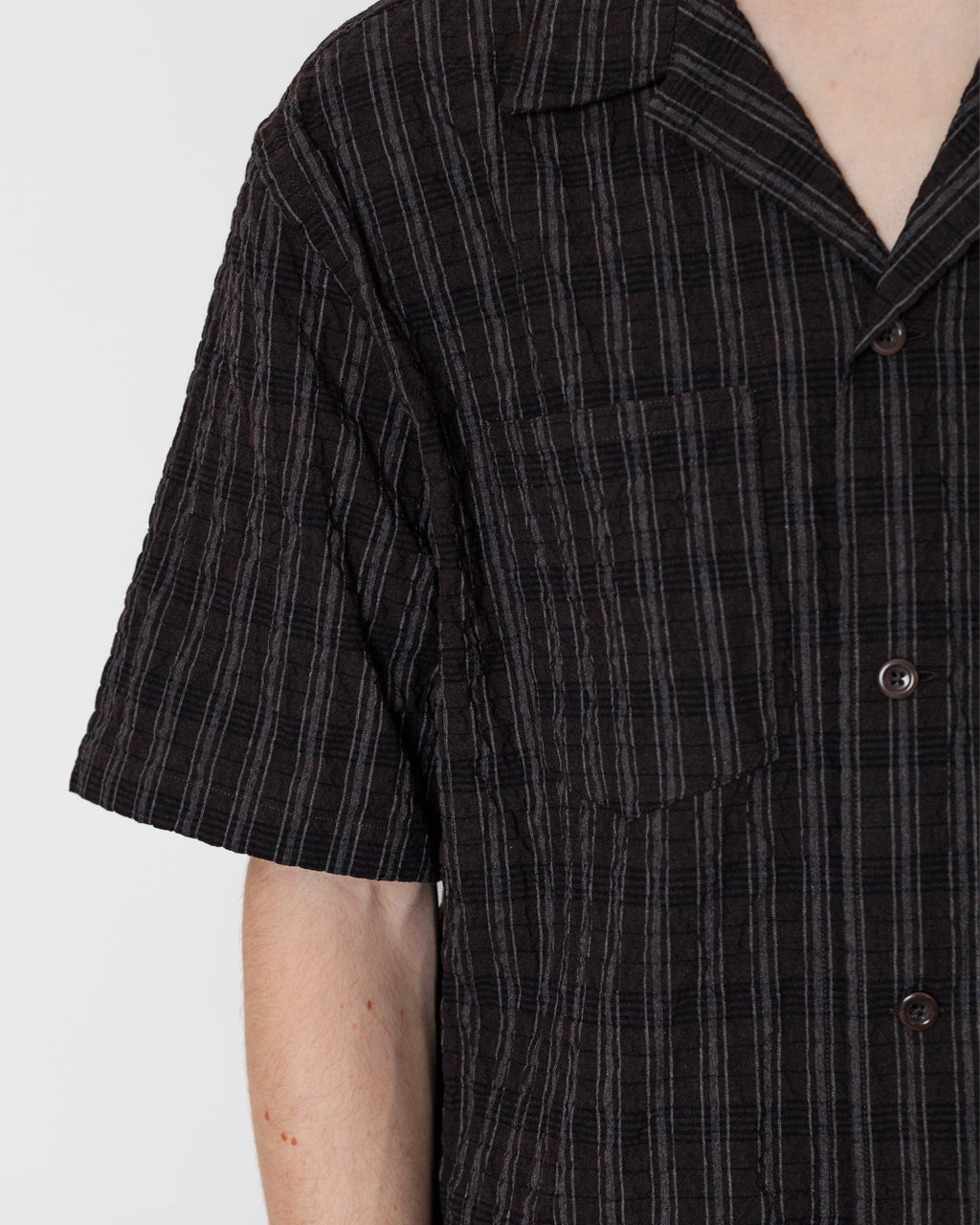 Mols Check SS Camp Shirt - Delicioso Brown