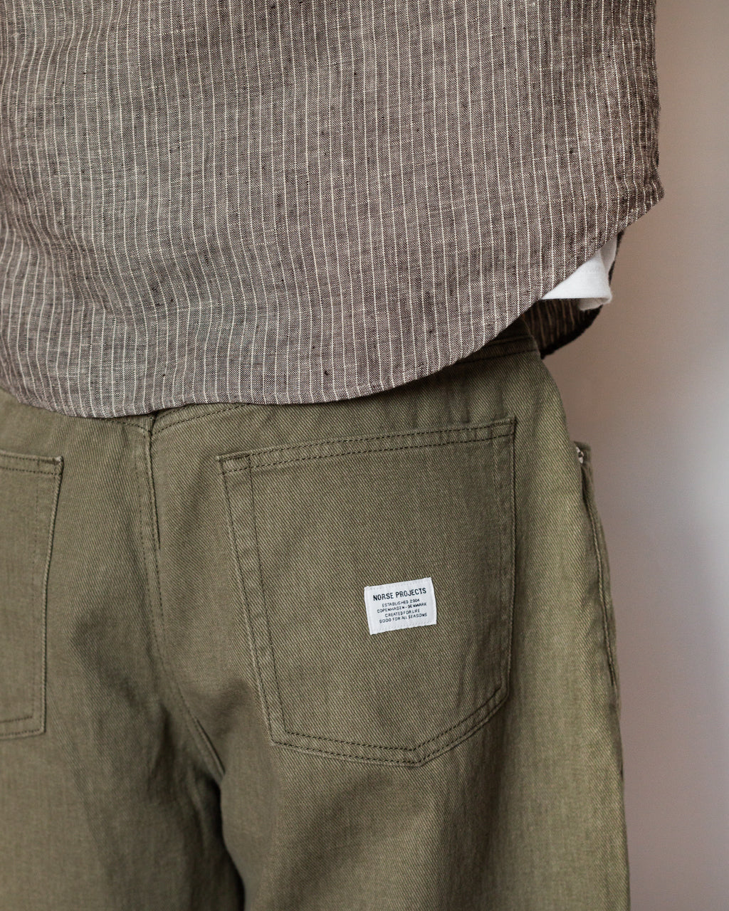 Korshavn Relaxed 5 Pocket Resist Dye Short - Vetiver
