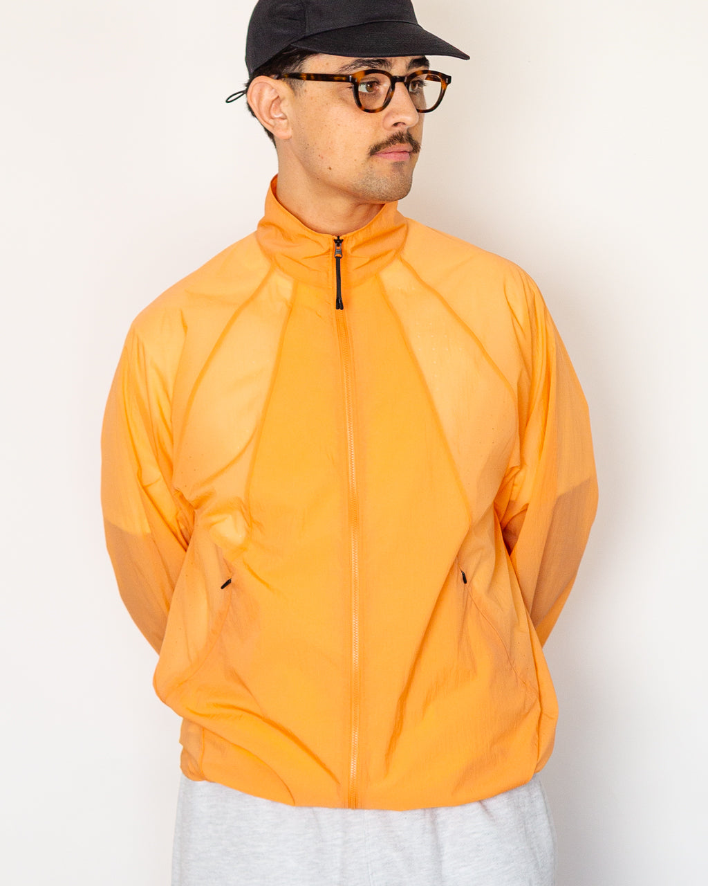 Sheer Nylon Wind Jacket - Lily Orange