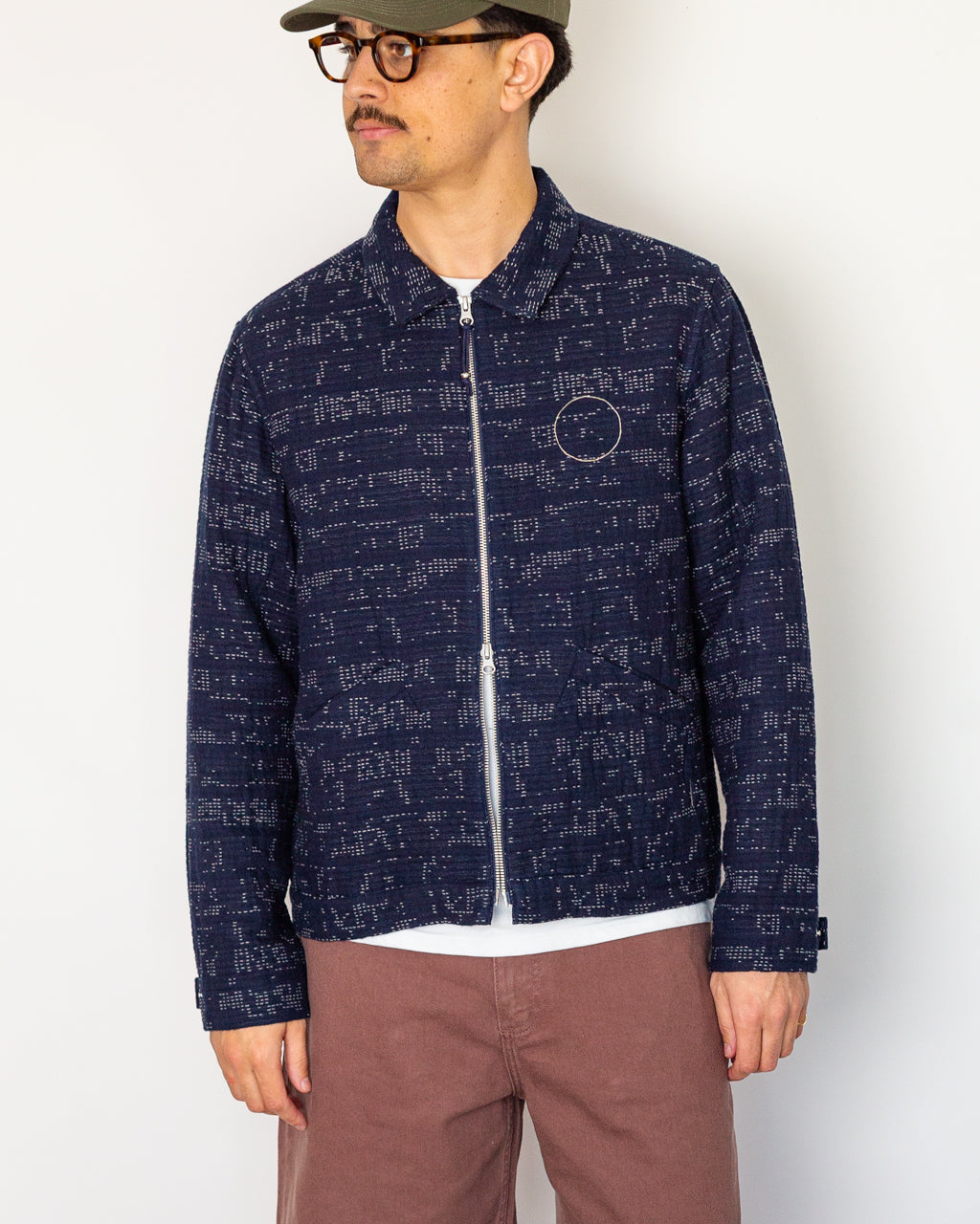 Signal Blouson - Stray Float Indigo Stitch
