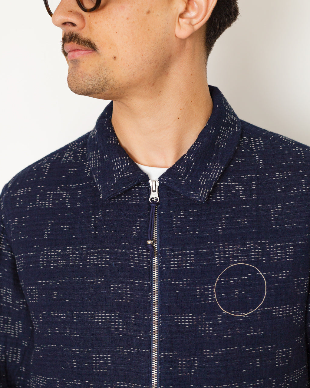 Signal Blouson - Stray Float Indigo Stitch
