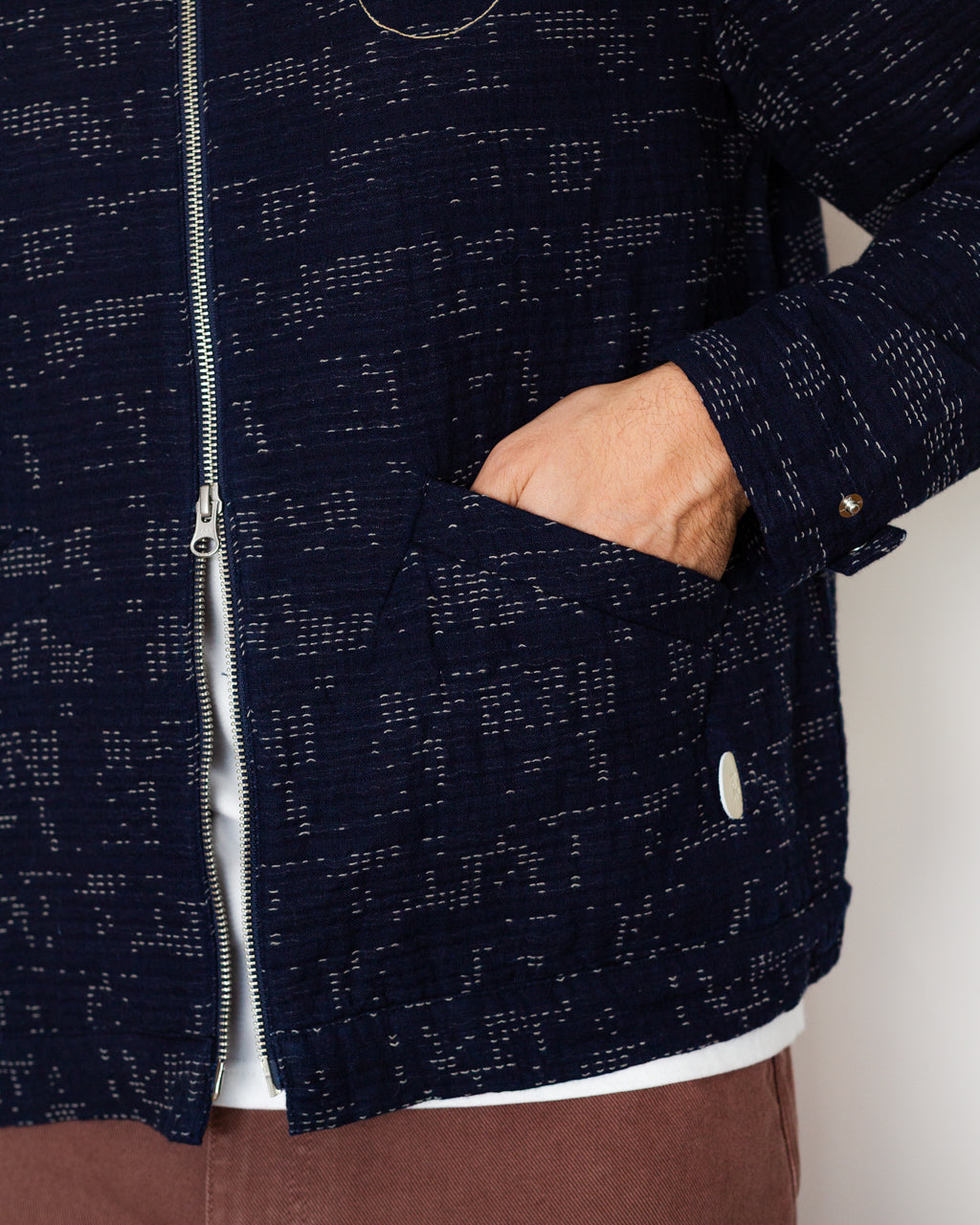 Signal Blouson - Stray Float Indigo Stitch
