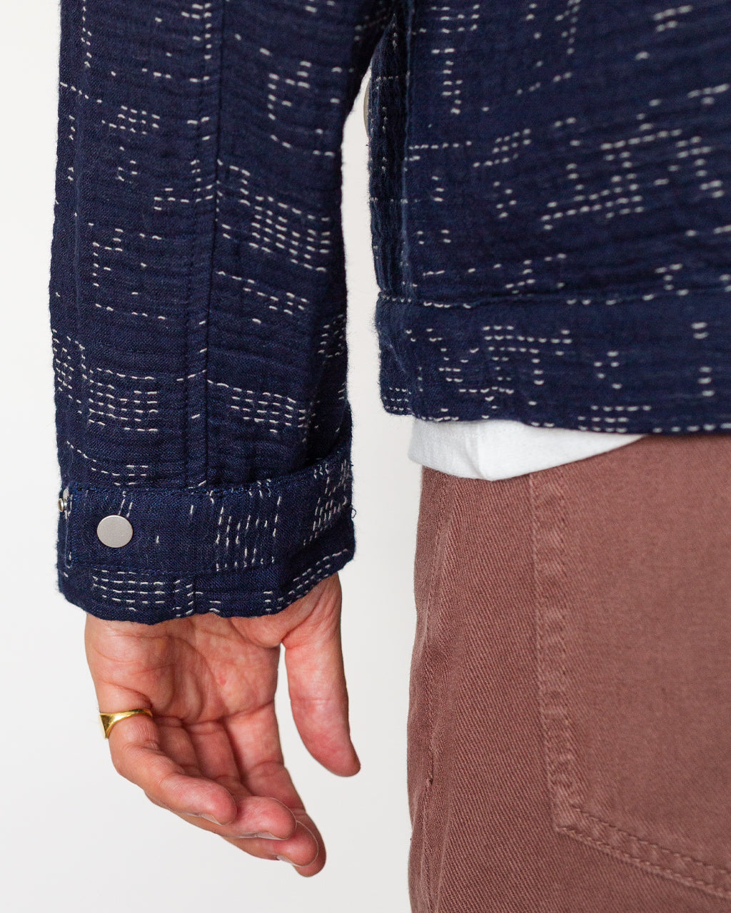 Signal Blouson - Stray Float Indigo Stitch