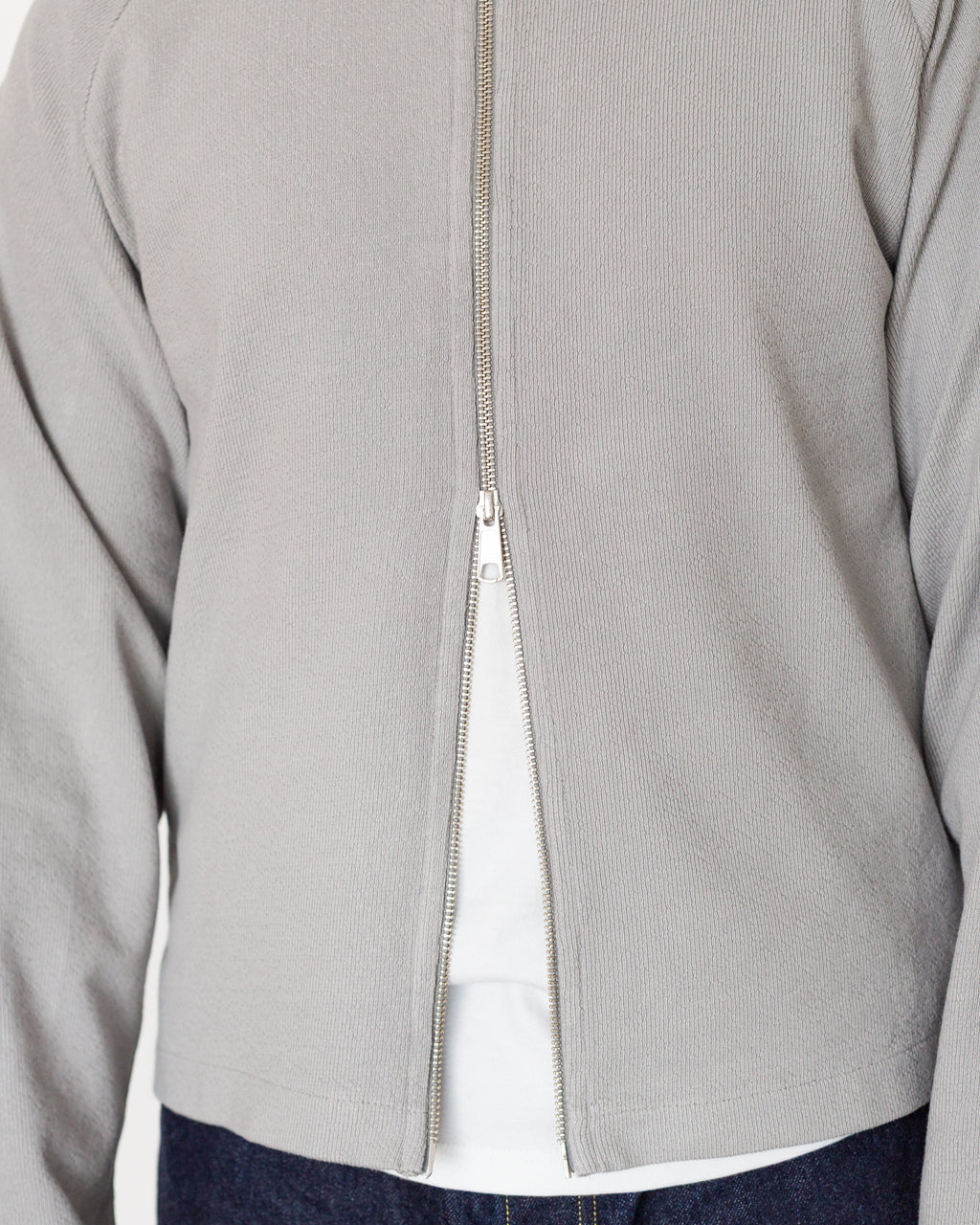 Leisure Zip Up - Mineral Grey Needle Jump